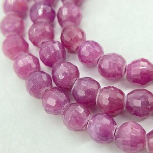 1円〜スタート!!［ルビーアクセサリーパーツ］n 約21.5g 天然石 ジュエリー ネックレス 連 accessory necklace ruby parts CD3