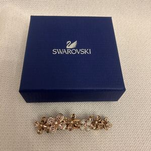 同送可　SWAROVSKI スワロフスキー　バレッタ　ピンク　クローバー　クリスタル　ローズゴールド　ヘア　アクセサリー　5225751 箱付き