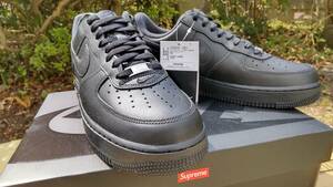 国内正規新品 SUPREME NIKE AIR FORCE 1 黒 エアフォース シュプリーム US 9.5 27.5CM AF ブラック