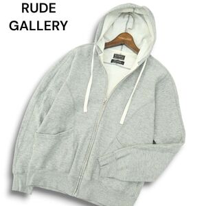 RUDE GALLERY ルードギャラリー 秋冬 裏起毛★ スウェット ジップアップ パーカー Sz.2　メンズ 日本製　A4T11727_B#N