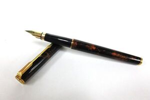 ☆ 万年筆 ☆ PARKER パーカー ブラウン まだら模様 ペン先 18K 750 保管品