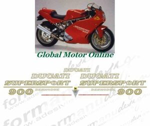 グラフィック デカール ステッカー 車体用 / ドゥカティ Ducati 900SS 900 スーパースポーツ SUPERSPORT DESMODUE レストア