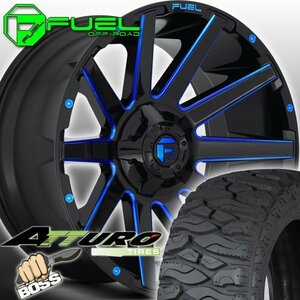 FUEL D644 CONTRA HUMMER ハマー H2 H1 新品 20インチマッドタイヤホイールセット ATTURO TRAIL BLADE BOSS LT325/60R20 35x13.0R20