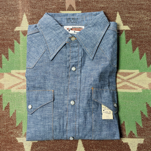 ランチクラフト 【Penneys RANCHCRAFT】 60s70s Chambray Western Shirt 70年代 シャンブレー ウエスタン シャツ デニム ビンテージ 60年代