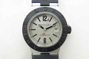 A033-J12-2758◎ BVLGARI ブルガリ AL29TA アルミニウム レディース クォーツ 腕時計 現状品③◎