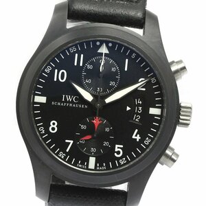 IWC IWC SCHAFFHAUSEN IW388001 パイロットウォッチ トップガン クロノグラフ 自動巻き メンズ 保証書付き_756074【ev15】