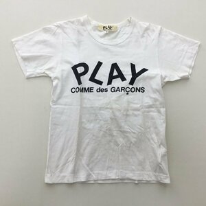 ■[送料198円] PLAY COMME des GARCONS プレイコムデギャルソン Tシャツ 半袖 トップス プリント ホワイト レディース M /0.14kg■