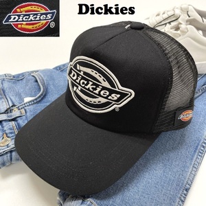 未使用品 Dickies ブラック メッシュキャップ アメカジ メンズ レディース カジュアルアウトドア キャンプ バイク ロゴ刺繍 ディッキーズ