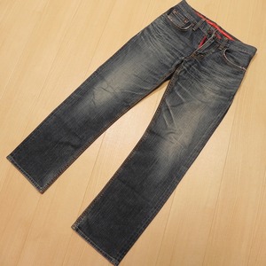 -870★ 日本製 EDWIN edge of blue jeans EG503 W28 インディゴ デニムパンツ ジーンズ / エドウィン ストレッチ ユーズド加工 即決 ★