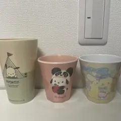 サンリオ　ポチャッコ　ポムポムプリン　メラミンカップ