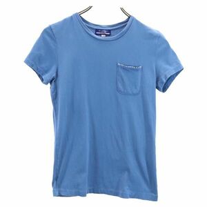 バーバリーブルーレーベル 半袖 Tシャツ M ブルー系 BURBERRY BLUE LABEL ポケT レディース