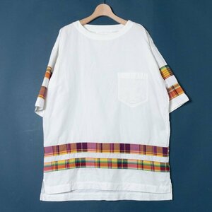 Paul Smith トップス シャツチュニック ポールスミス オフホワイト チェック柄 ナチュラル カジュアル ラフ 夏 コットン リネン XL 日本製