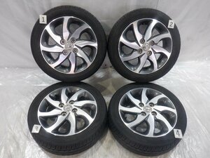 ☆使用傷程度☆ML21S ルークス☆タイヤ 22年製 バリ山 165/55R14 ダンロップ☆ 4H 100 4.5J +50 14インチ 日産純正 アルミホイール付 4本