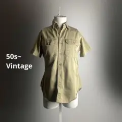 米軍 60s 50s ミリタリーシャツ ユーティリティ ワークシャツ G593