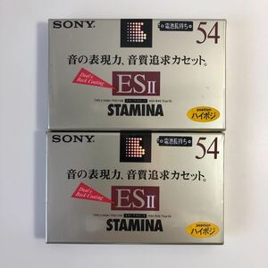 カセットテープ ハイポジション SONY ESⅡ 54分2本