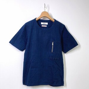 FDMTL ファンダメンタル インディゴ染め カットソー 0 ポケットTシャツ 半袖