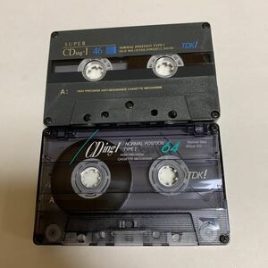 9. カセットテープ TDK CDing-I 46分 64分 2本セット ノーマルポジション 録音済か不明 中古品 美品 送料無料