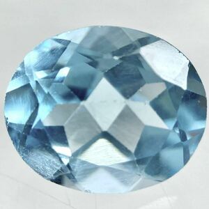 〔天然ブルートパーズ5.868ct〕U 約11.95×10.08mm ルース 裸石 宝石 ジュエリー blue topaz 