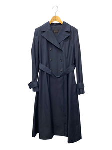 FOXEY フォクシーブティック トレンチコート 38 COAT EVETTE イヴェット ネイビー コットン ロゴ刺繍