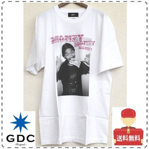 GDC ジーディーシー 綿100% 半袖Tシャツ 丸首 フォトグラファー 新田桂一 KeiichiNitta 白 ユニセックス メンズMサイズ 送料無料 A339