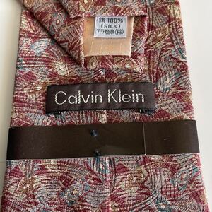 カルバンクライン（Calvin Klein)赤線ネクタイ新品　未使用　タグ付き