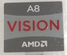 ■新品・未使用 ■10枚セット 【AMD VISION A8 銀】エンブレムシール【20*17㎜】送料無料・追跡サービス付き☆P217