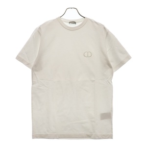 DIOR ディオール 24AW CD Icon リラックスフィット 半袖Tシャツ フロントロゴ刺繍 カットソー ホワイト 943J605A0554