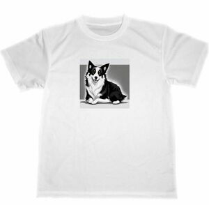 ボーダー　コリー　ドライ　Tシャツ　２　アニマル　ペット　グッズ　イラスト　border collie dog