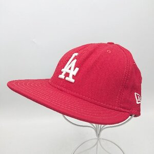 ◇ Θ NEWERA ロゴ刺? キャップ レッド ホワイト サイズ59.6 メンズ レディース E