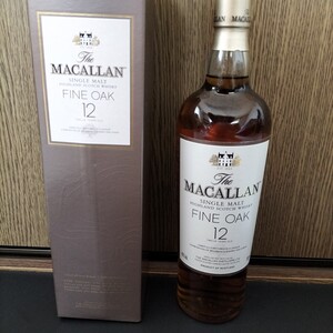 旧ボトル マッカラン ファインオーク 12年 700ml 40％ MACALLAN シングルモルト 希少 箱付 古酒 サントリー The MACALLAN