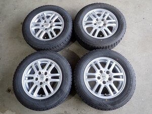 YS15098【送料無料195/65R15】ニッサン純正 セレナ B30ラフェスタなどに 中古スタッドレス ■15×6J 114.3/5H ET45■1円スタート