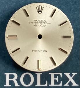 純正品 3針付 5500 文字盤 針 トリチウム エアキング ロレックス ROLEX Airking tritium hands 3針 cal.1520 1530 dial GENUINE silver