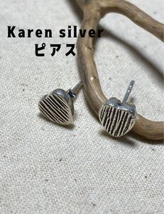 silver999earrings HeartピアスKARENSILVERえよc　R59カ-ゆ20Tc