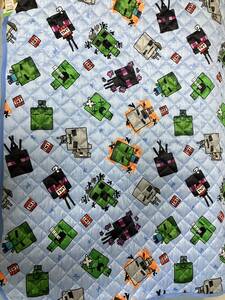 ☆MINECRAFT(マインクラフト) 敷パッド シングルサイズ(100x205cm) 新品未使用 クリーパー/エンダーマン/スケルトン？☆