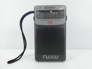 ★☆SONY ワイドFM対応 FM/AMコンパクトラジオ SRF-AX15 日本製 動作品 オマケ新品電池付き☆★