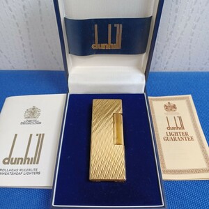 ◆dunhill ダンヒル ガスライター◆アンティーク ライター◆ゴールドカラー◆着火確認済み