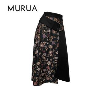 新品　MURUA　花柄アシメスカート　フリーサイズ