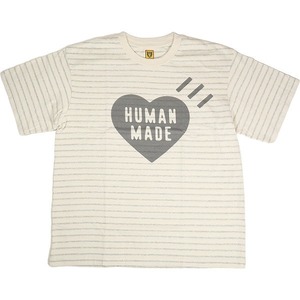 HUMAN MADE ヒューマンメイド 24SS STRIPED HEART T-SHIRT GREY HM27CS041 Tシャツ 灰 Size 【XL】 【新古品・未使用品】 20798817