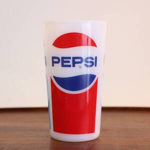 【送料無料】美品! 1960年以降 ヘーゼルアトラス ペプシ ペプシコーラ PEPSI ミルクガラス タンブラー ヴィンテージ アメリカ製 USA グラス