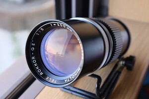 美品 minolta TELE ROKKOR-QE 200mm f5 プリセット絞り 純正フロントキャップ付き 試写画像あり 