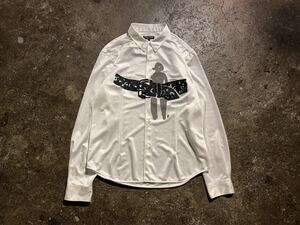 COMME des GARCONS HOMME PLUS 00AW プリント加工 ポリエステル シャツ コムデギャルソンオムプリュス PB-04010L フィリップパゴウスキー