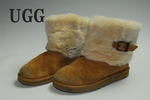 ●厳選！海外買い付け！DS9246★ファン待望！王道名門傑作品！★★UGG・アグ★★ロングブーツ/シープスキン/ベージュ/ボア/状態良好！/22cm