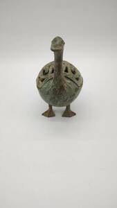 中国 古物 銅器 香炉 置物 時代物 古銅 漢時代 動物 蓋あり 中国古美術