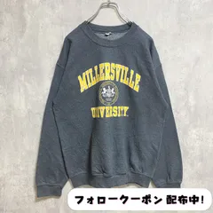 古着 used　GILDAN　ギルダン　長袖カレッジロゴプリントスウェット　トレーナー　ミラーズヴィル大学　ダークグレー