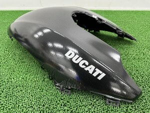 ディアベル1200 タンクカバー ドゥカティ 純正 中古 バイク 部品 カーボン調シールカスタム DIAVEL1200 ヘコミ無し 品薄 希少品