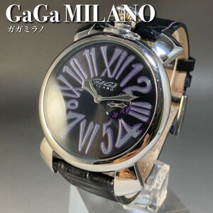 ★一点限り 超絶美麗★ガガミラノ Gaga MILANO マヌアーレ 5084 男女兼用 メンズ レディース 腕時計 稼働 中古 動作良好 WW219833Y