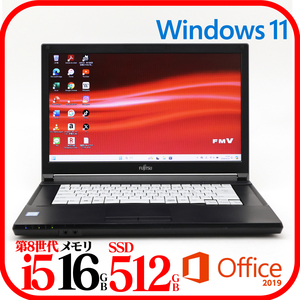 ★A579A①★第8世代i5-8365U★新品SSD512GB★メモリ16GB★バッテリ良★Win11★Office★Bluetooth