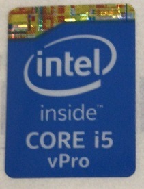 ■新品・未使用 ■10枚セット 四代目【CORE i5vPro】エンブレムシール【16*21㎜】送料無料・追跡サービス付き☆P038