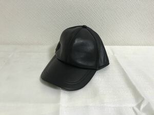 新品未使用本物リアル本革ラムレザー羊皮キャップ帽子黒ブラック旅行トラベルメンズレディースセレブレザー