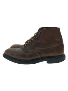 RED WING◆デッキシューズ/US10/ブラウンー/レザー/牛革/ワークブーツ/オイルタンドレザー/プレーントゥ